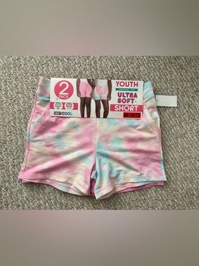 NWT Girl’s Youth Ultra Soft Tie-Dye Shorts Suze M 10/12 2pk